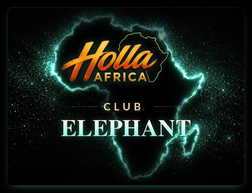 Holla Africa Elephant Africa-map club logo