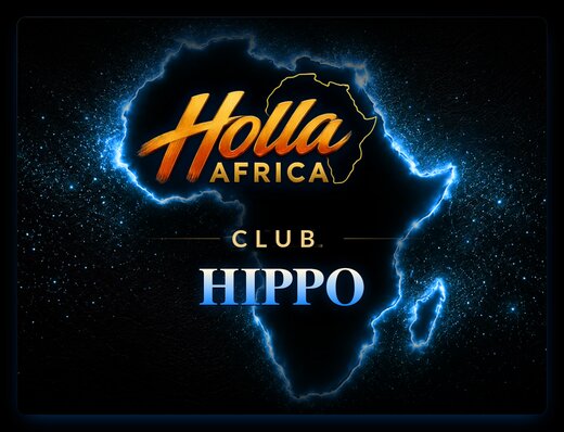 Holla Africa Hippo Africa-map club logo
