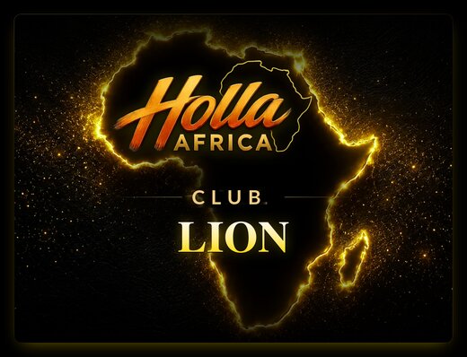 Holla Africa Lion Africa-map club logo