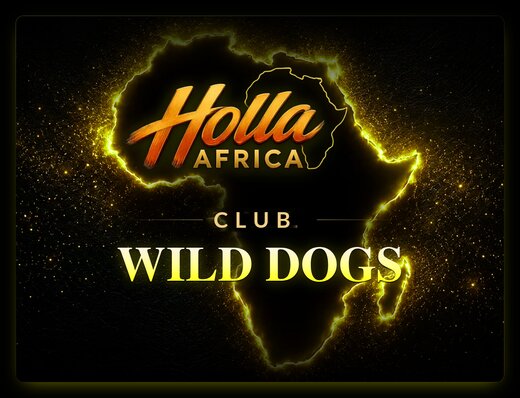 Holla Africa Wild Dogs Africa-map club logo