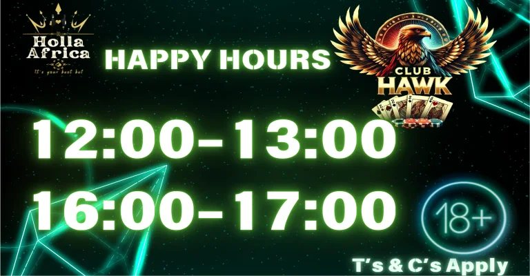 Cash Back Promotion - 50% During Happy Hours + 15% All Deposits