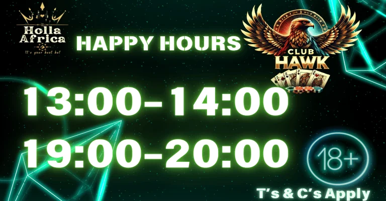 Cash Back Promotion - 50% During Happy Hours + 15% All Deposits