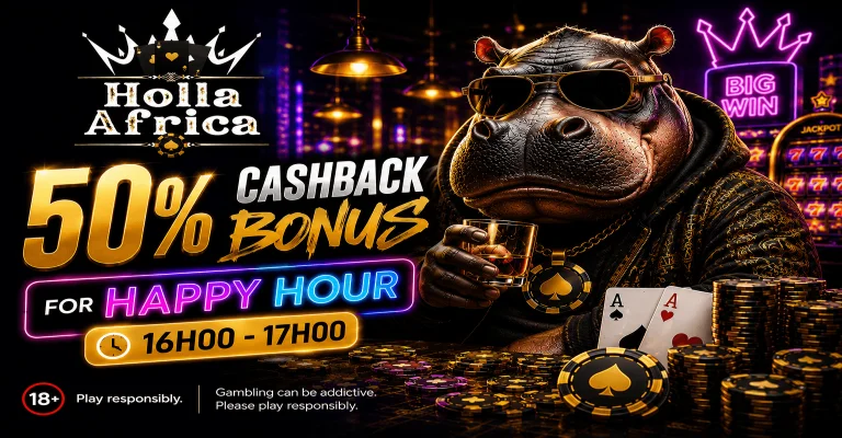Cash Back Promotion - 50% During Happy Hours