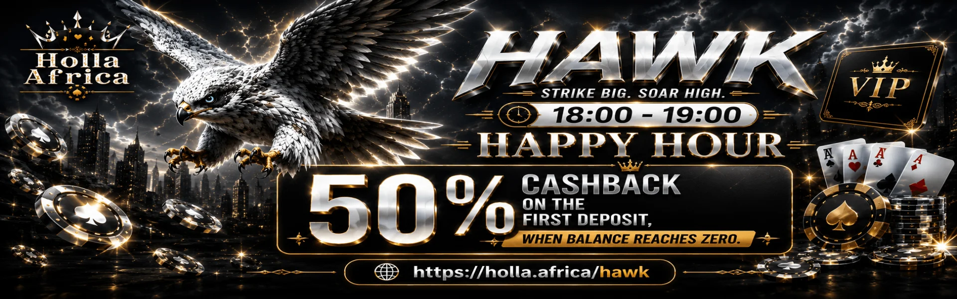 Cash Back Promotion - 50% During Happy Hours