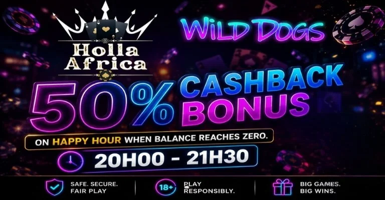 Cash Back Promotion - 50% During Happy Hours + 15% All Deposits